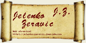Jelenko Žeravić vizit kartica
